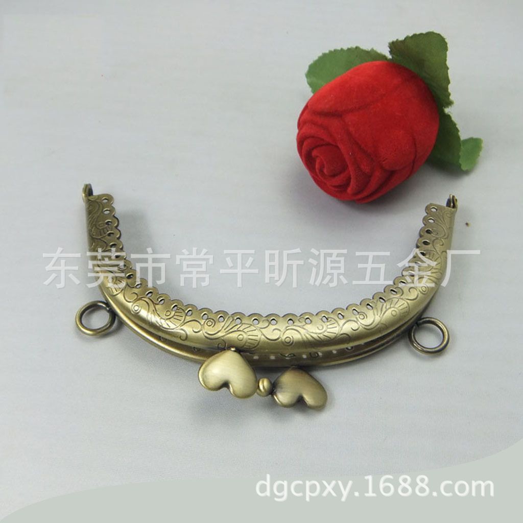 厂家直销 金色口金较 反口较， 手袋较 钱包夹 箱包手袋五金配件