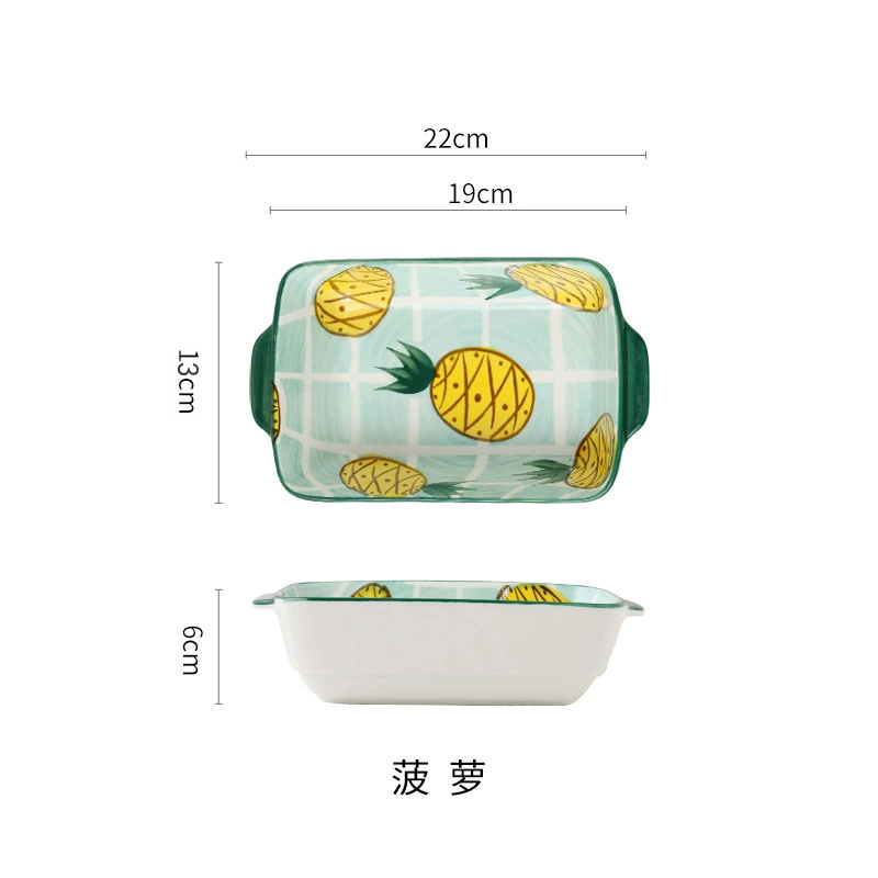 Ceramic Baking Dish, Nordic Pattern, Oven & Microwave Safe, Rectangular/Oval, Creative Prints