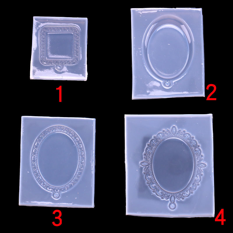 Espejo hecho a mano resina de cristal epoxi colgante de silicona molde accesorios de la joyería gema base Decoración Accesorios molde