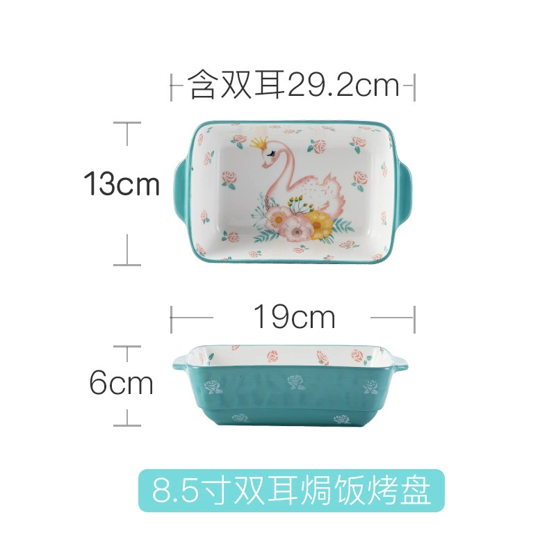 Ceramic Baking Dish, Nordic Pattern, Oven & Microwave Safe, Rectangular/Oval, Creative Prints