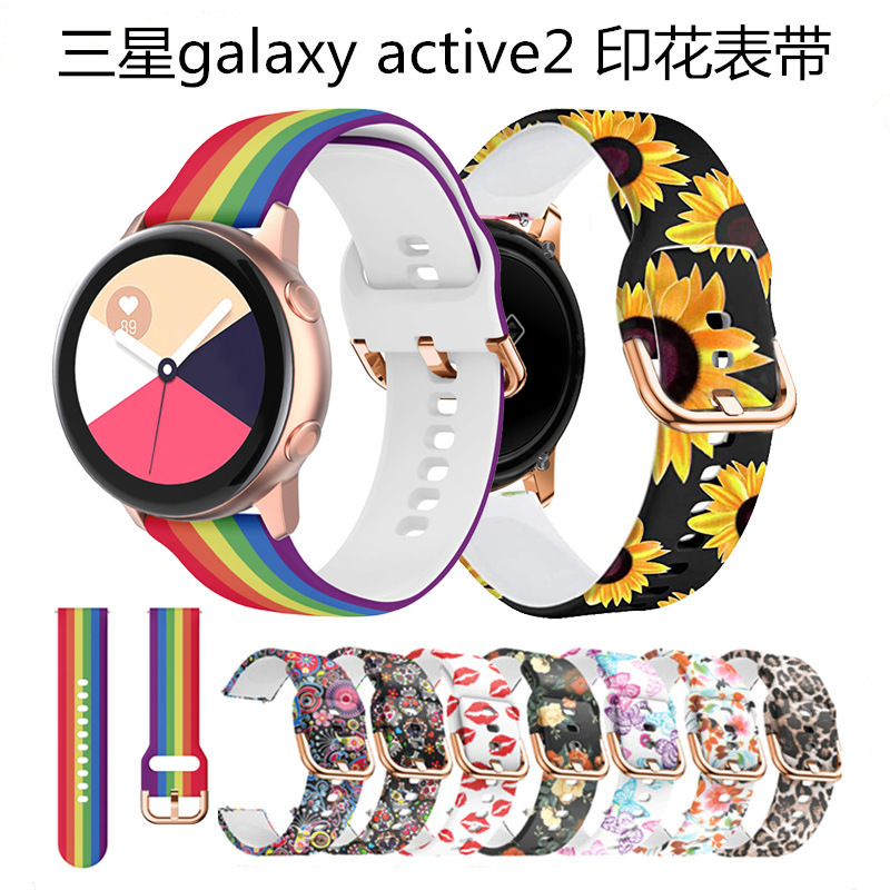 For Samsung Galaxy watch7/6/5/4 Silicone Printed Watch Band active2 Printed 20mm Watch Band For Samsung Galaxy watch7/6/5/4 Silicone Printed Watch Band active2 Printed 20mm Watch Band