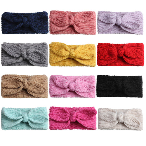 New Children's Cute Rabbit Ear Knitted Hair Band for Babies, 2017 Western and European Style Fashion Headband