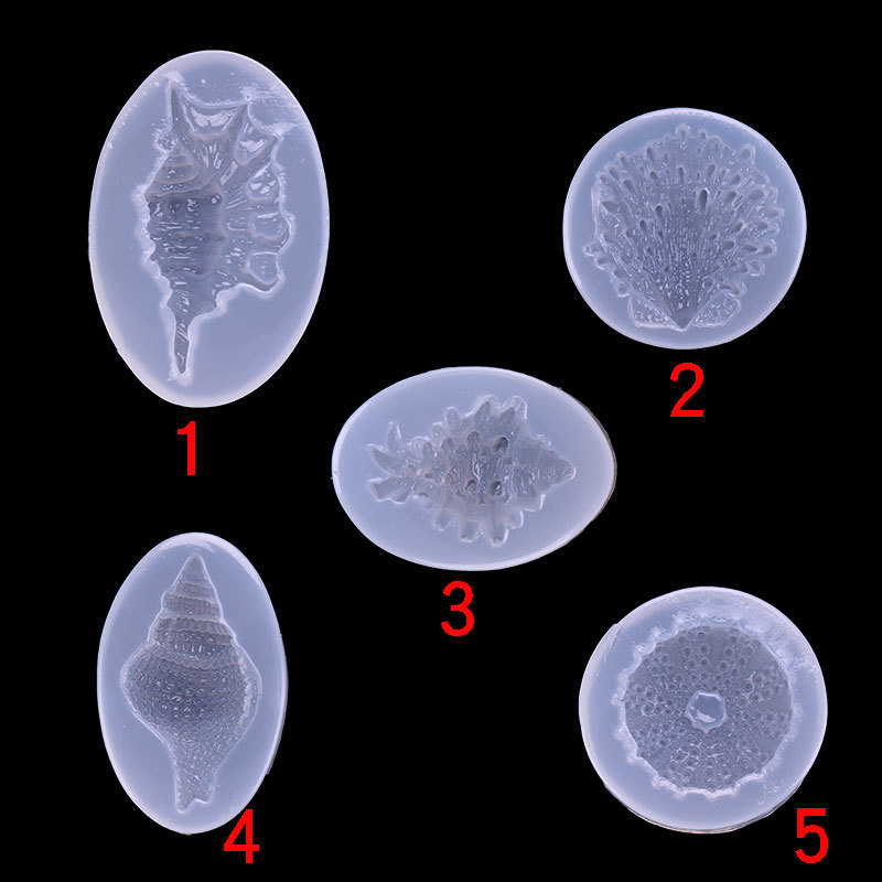 Espejo serie Marina 5 Concha cristal espejo epoxi molde DIY Concha UV pegamento decorativo AB pegamento molde