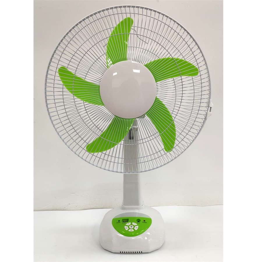 Nuevo S016M ventilador de escritorio recargable de 16 pulgadas 9 velocidad de viento iluminación LED ventilador recargable