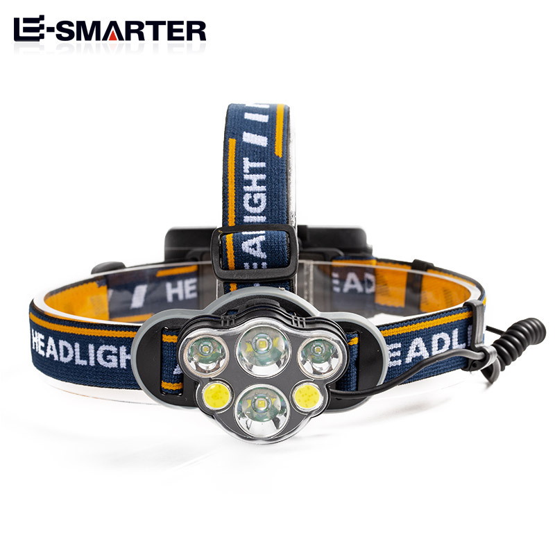 Transfronteriza 8-Lámpara LED deportes al aire libre titular de la lámpara COB iluminación de la batería de litio USB recargable luz fuerte faro