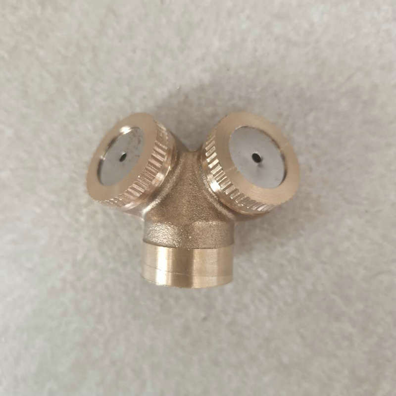 厂家供应 双头喷雾配对丝 农用双头雾化微喷头 工地防尘喷淋加湿