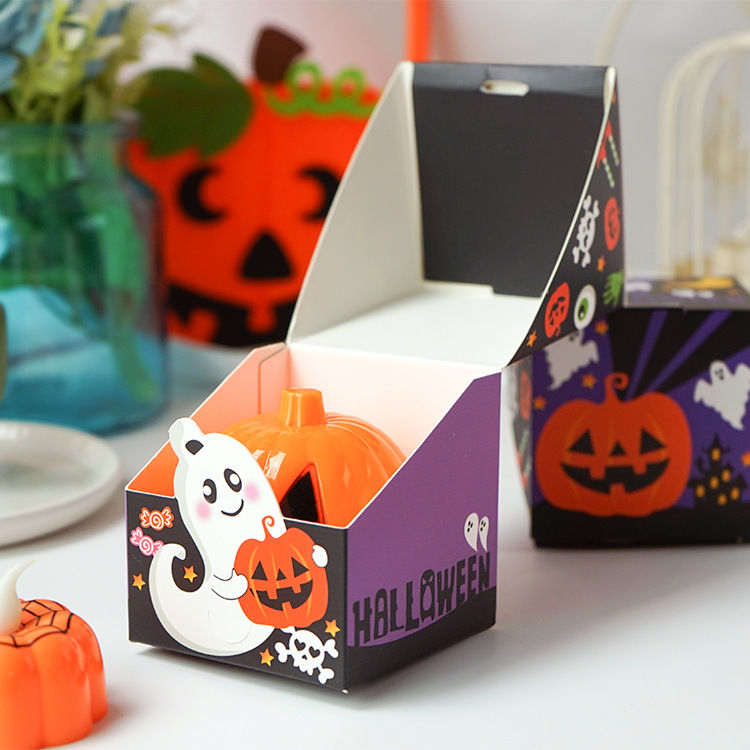 国境を越えた新しいハロウィーンパーティーは、四角い手作りオムレツクッキーdiyクリエイティブ包装紙砂糖箱をカバーしています|undefined