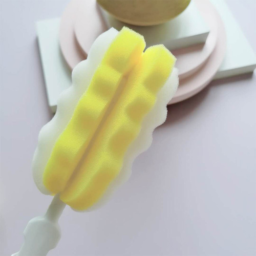 Sponge bottle brush folding cup brush removable long handle cup brush sponge head daily necessities wholesale