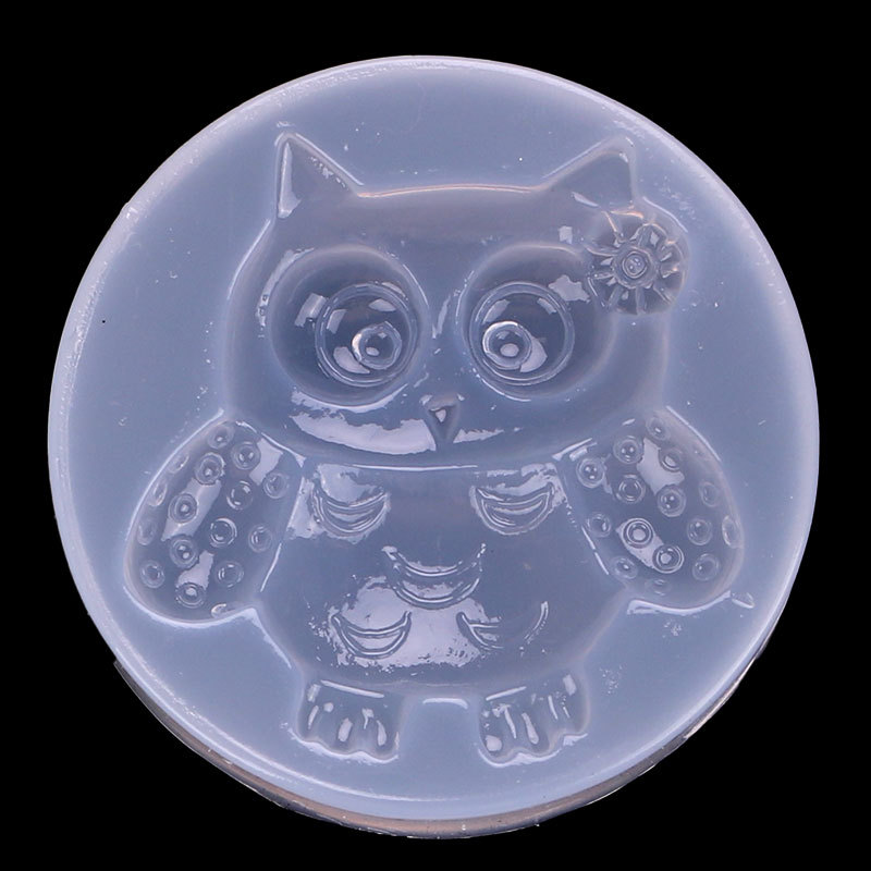 Espejo epoxi molde niña búho feliz oso hecho a mano DIY joyería Decoración Accesorios Silicona