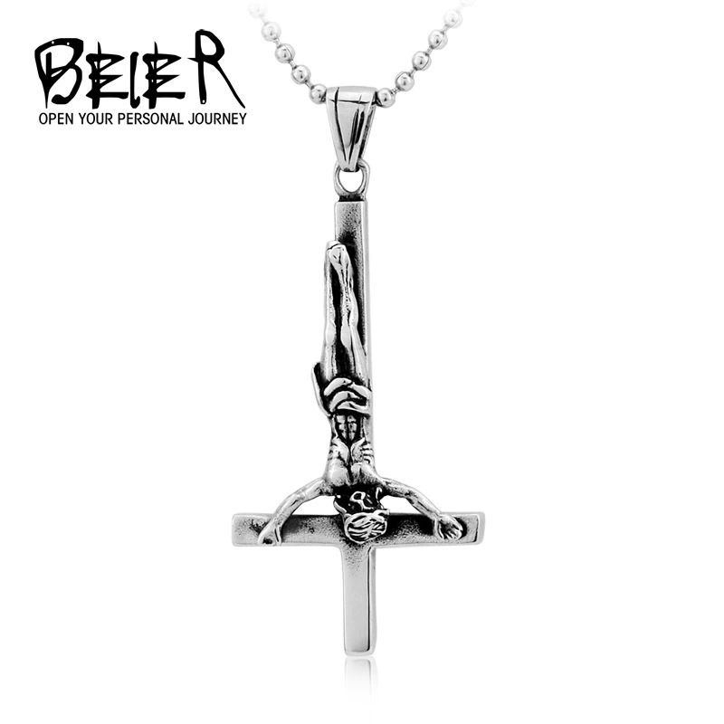 Fashionable accessory, men's pendant stainless steel, necklace, wholesale, European style