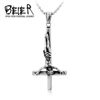 Fashionable accessory, men's pendant stainless steel, necklace, wholesale, European style