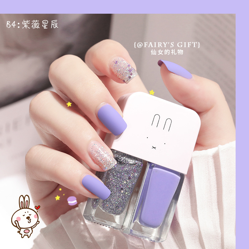 Doble esmalte de uñas nuevo estilo japonés de secado rápido sin hornear caliente-Venta de esmalte de uñas de fondo Oil Seal capa de esmalte de uñas de larga duración traje