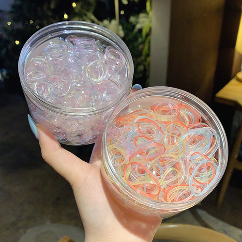 New colorful disposable small rubber band durable black women's hair tie does not hurt hair high elastic rubber band hair tie wholesale