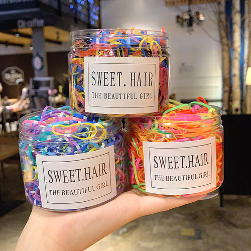 New colorful disposable small rubber band durable black women's hair tie does not hurt hair high elastic rubber band hair tie wholesale