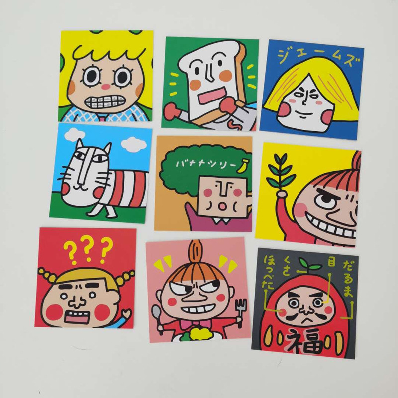 ins Style Funny Cute Bread Superman Series Card Little Girl Illustration Material Decoration Card