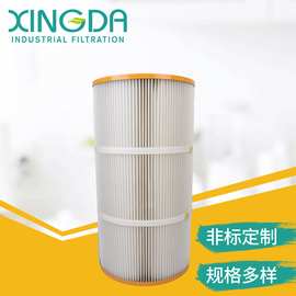 定制过滤粉尘聚酯纤维过滤器除尘滤芯六耳式快拆滤筒聚酯滤芯厂家