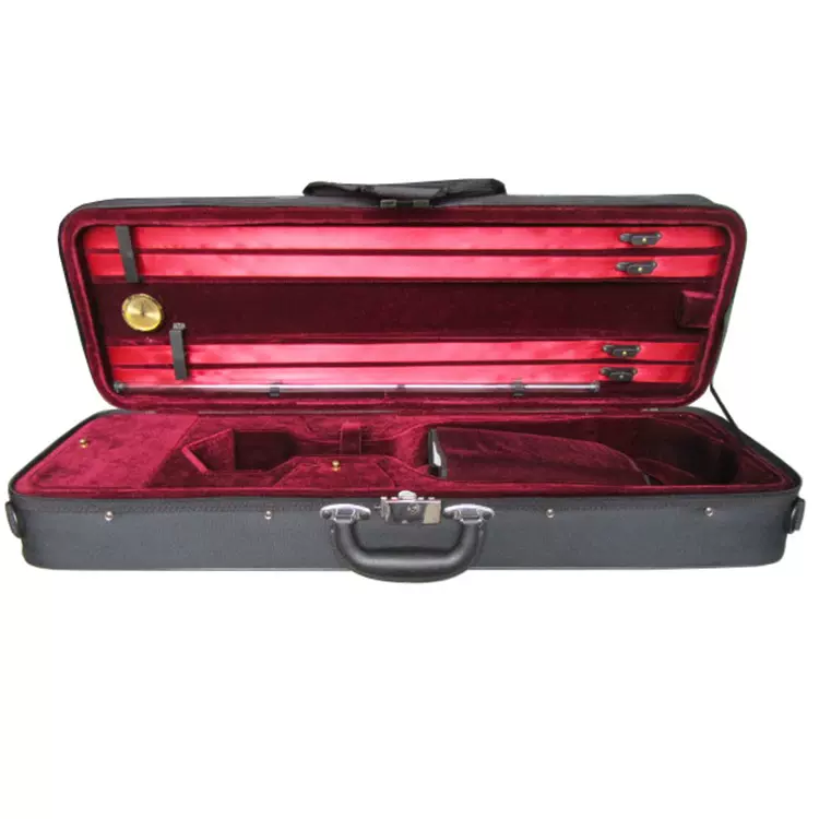 小提琴盒子4/4抗压小提琴4/4琴盒帆布带锁带湿度表轻便双肩背手提