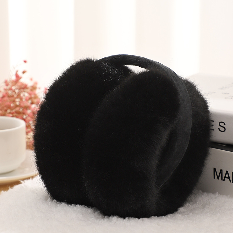 El otoño y el invierno de la nueva navidad orejeras de felpa de las mujeres caliente lindo orejeras a prueba de frío a prueba de viento plegable anti-congelación orejeras bolsa