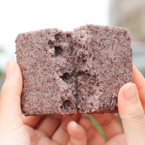 Xuxiangzhai Black Rice Cake Black Rice Bread Steamed Cake Whole Grain Breakfast Cakes Snacks Shanghai Specialty Direct Manufacturer Wholesale