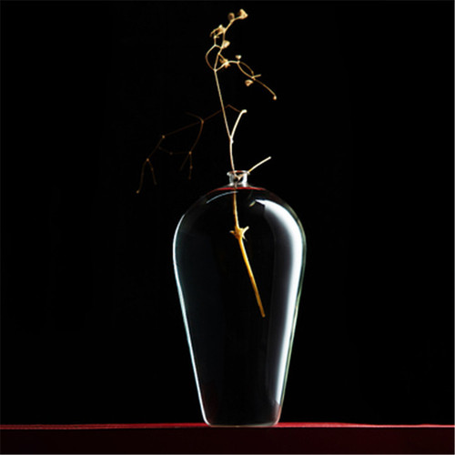 Japanese simple transparent glass vase vase dry flower hydroponics small vase home tea table decoration ornaments living room
