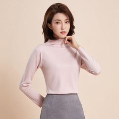 Women's Large and Tall Neck Base Shirt New Autumn and Winter Wholesale, Fitted, Thicken, Warm, Long Sleeve Top
