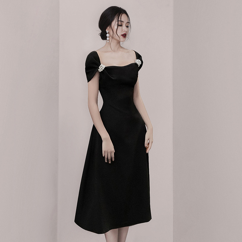 Summer retro elegant fashionable long dress