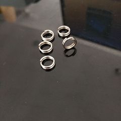 Stainless steel fishing small accessories, standard double ring inner diameter 4mm-6mm, 250 pcs/500 pcs five-grid box set, wholesale