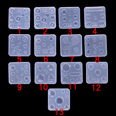 鏡面13款滴膠甜品台愛心巧克力滴膠翻糖迷你可愛硅膠模具裝飾指甲