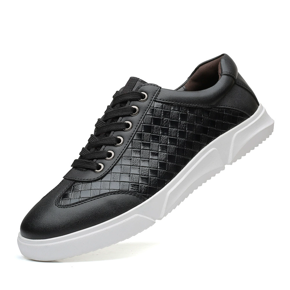 Стилизация Juqi Trend Leisure Sneakers — дышащие повседневные кроссовки на шнуровке, белый/чёрный/синий, размеры 39-48, лёгкие