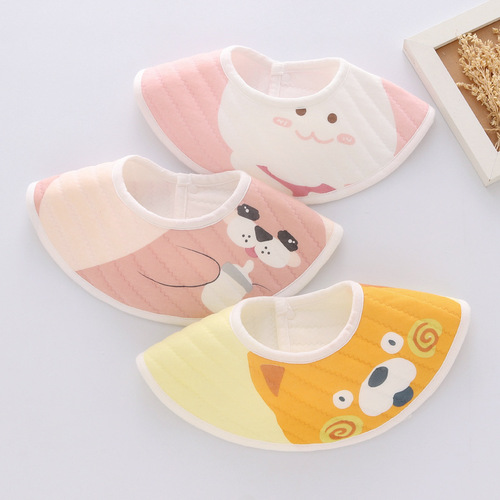 Autumn and winter new baby bibs waterproof baby saliva towel newborn 360° anti-dirty bib three-pack