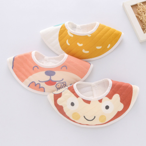 Autumn and winter new baby bibs waterproof baby saliva towel newborn 360° anti-dirty bib three-pack
