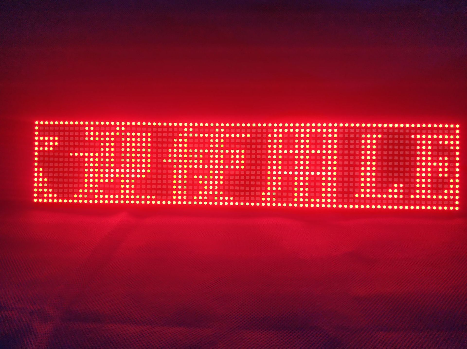 P4.75 indoor 5*1 word single red LED display P4.75 table sticker red 380*76 specification module wholesale 2