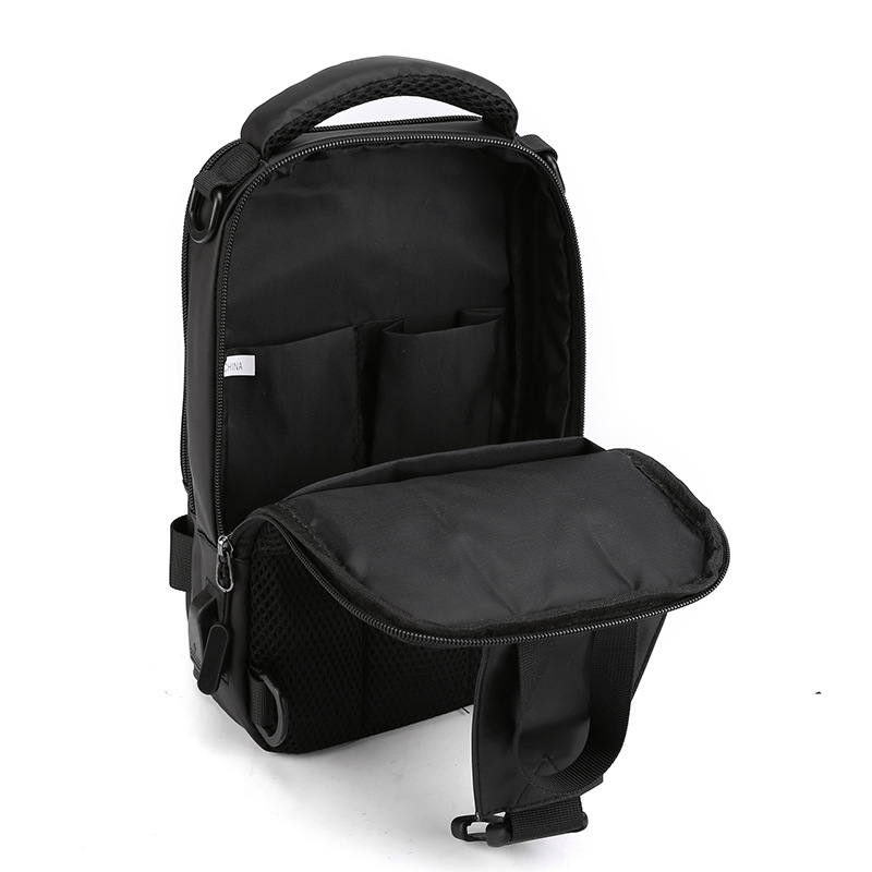 Especial transfronterizo para la nueva moda de los hombres bolsa de pecho multifuncional USB de carga casual hombro bolsa de mensajero al por mayor