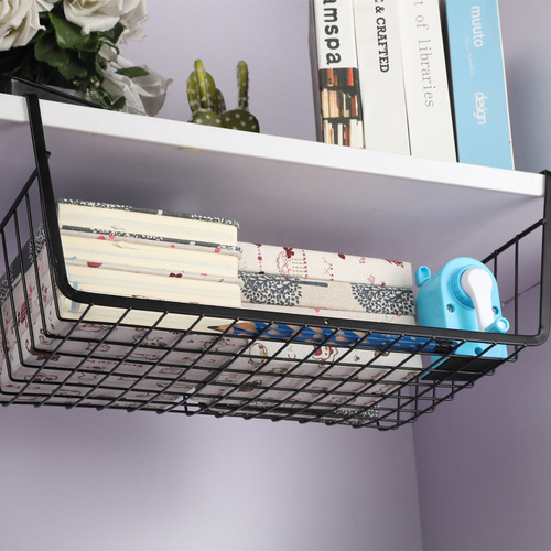 New style iron multifunctional under-hanging basket with surface baking paint and thickening process bedroom storage basket drainage basket wholesale