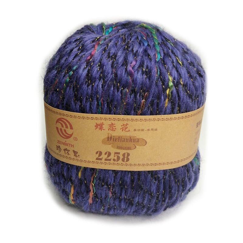 美丽诺羊毛DIY手工100%澳毛纯羊毛金丝毛衣花式夹花段彩围巾帽子A