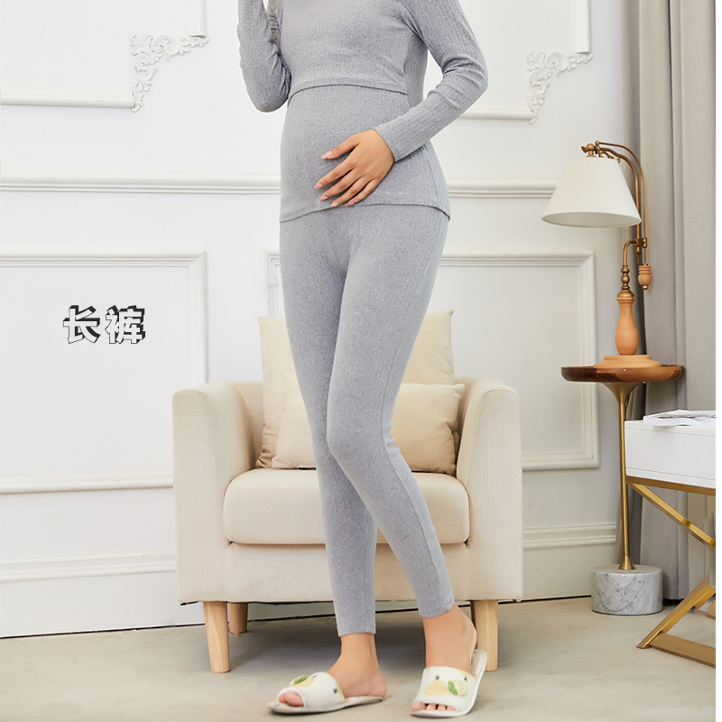 Pure cotton pit strip pregnant women Large size confinement pants pregnant women adjustable abdominal pants comfortable home clothing pajamas manufacturers