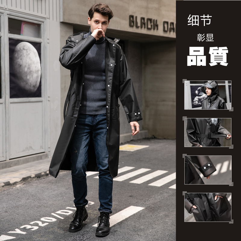 Moda Eva estilo coreano Comercio exterior cinturón de moda impermeable hombres y mujeres adultos largo al aire libre senderismo impermeable cazadora