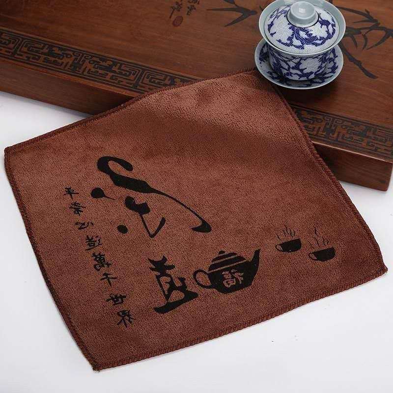 Tea towel microfiber tea towel gift tea towel absorbent tea towel tea set matching tea towel 2 yuan store stall hot