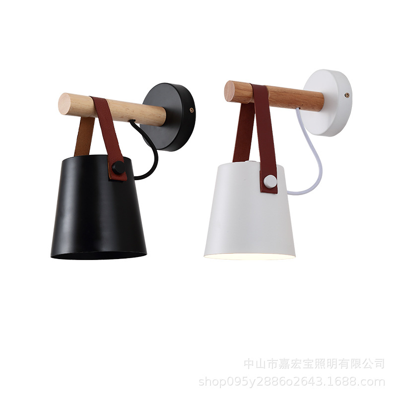 Lámpara de pared con interruptor enchufe lámpara de noche dormitorio simple moderno nórdico macaron lámpara de pared creativa fábrica al por mayor