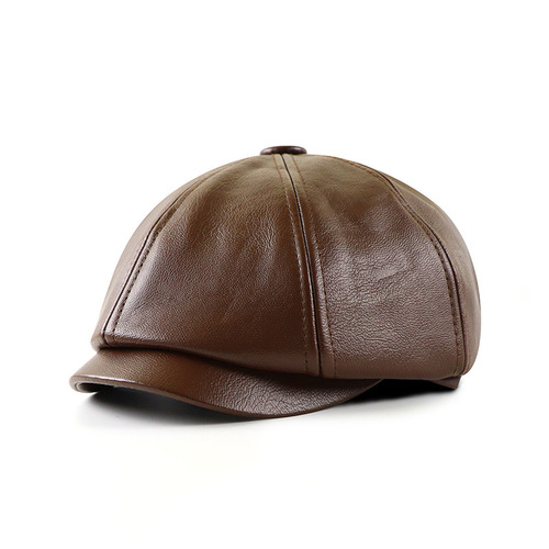 English Style Winter Outdoor Warm Flat Cap for Men Retro Painter Beret 