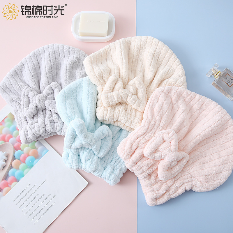 Coral Velvet Shell Dry Hair Towel Absorbent Shower Cap Hair Quick Drying Hair Cap Thickened Soft Towel Hair Towel Wholesale