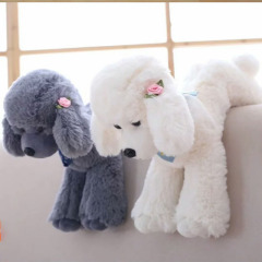 可愛貴賓狗仿真狗狗毛絨玩具趴趴泰迪狗公仔玩偶女生兒童生日禮物