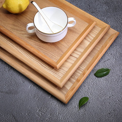 水曲柳實木酒店民宿置物托盤賓館甜品麵包店展示盤家用收納木盤