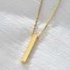 Universal accessory, pendant engraved stainless steel, glossy necklace, European style, simple and elegant design