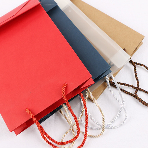 Wholesale baking packaging handbag paper bag mooncake packaging box packaging kraft paper bag vertical gift bag direct sales