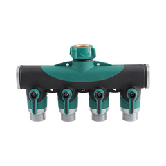 Garden Irrigation Amazon Best Seller Zinc Alloy Water Outlet 4-Way Zinc Alloy Faucet Valve Connector