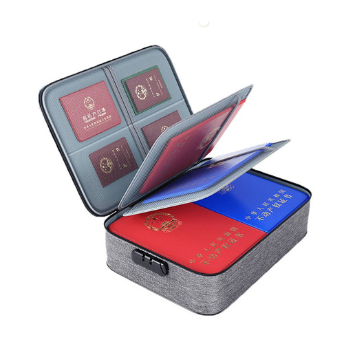 Household multi-layer document storage bag large capacity multi-functional storage box certificate file passport holder card case organizer bag
