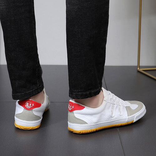 Lu Thai Spring and Autumn Mesh Volleyball Shoes Running Shoes Low-top Sports Shoes Soft Sole Tendon Bottom Couple Casual Shoes Canvas Shoes
