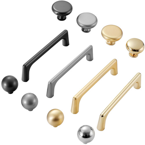 Modern simple hardware handle, black extended cabinet door handle, wardrobe cabinet door, American light luxury drawer single hole