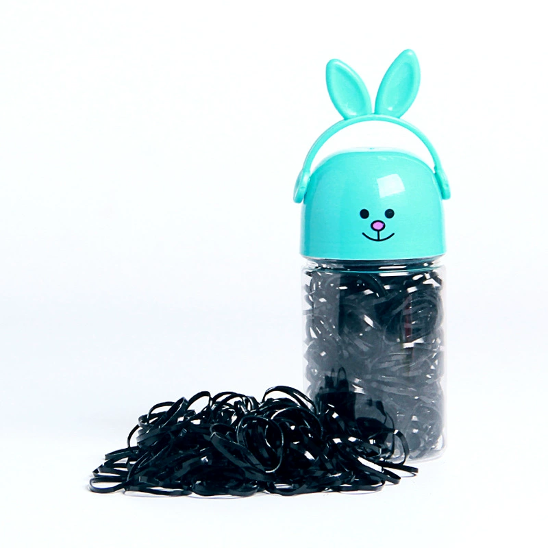 Детские резинки для волос в бутылочке кролика, мягкие эластичные ленты маленькие и большие, assorted colors